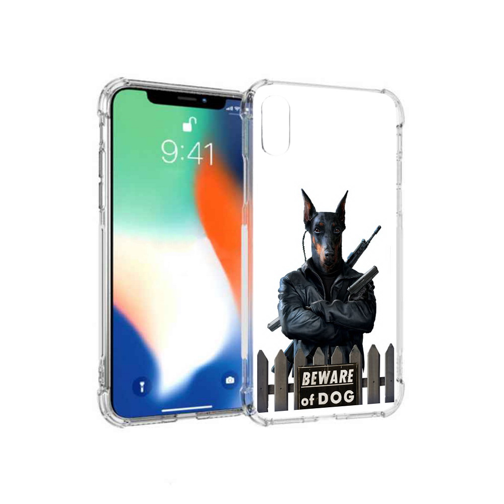 

Чехол MyPads Tocco для Apple iPhone XS Max доберман (PT117540.614.332), Прозрачный, Tocco