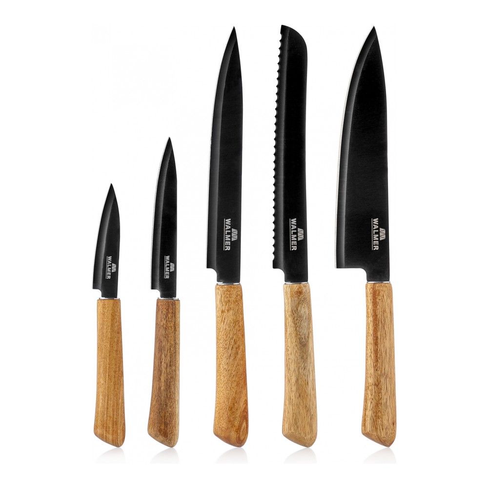 фото Набор кухонных ножей в подставке walmer master, w21157225