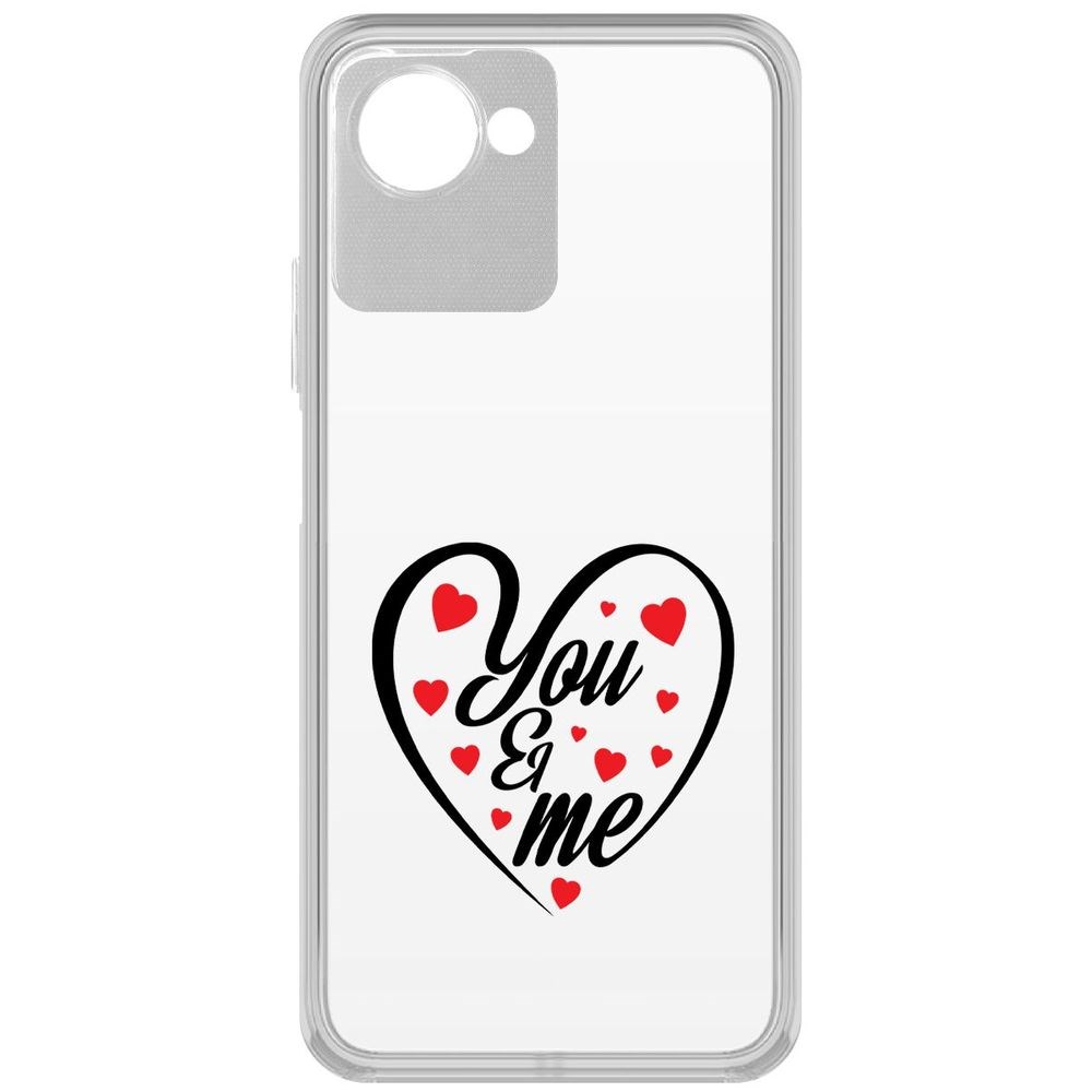 

Чехол-накладка Кейс Ты и Я для Realme Narzo 50i Prime, Прозрачный