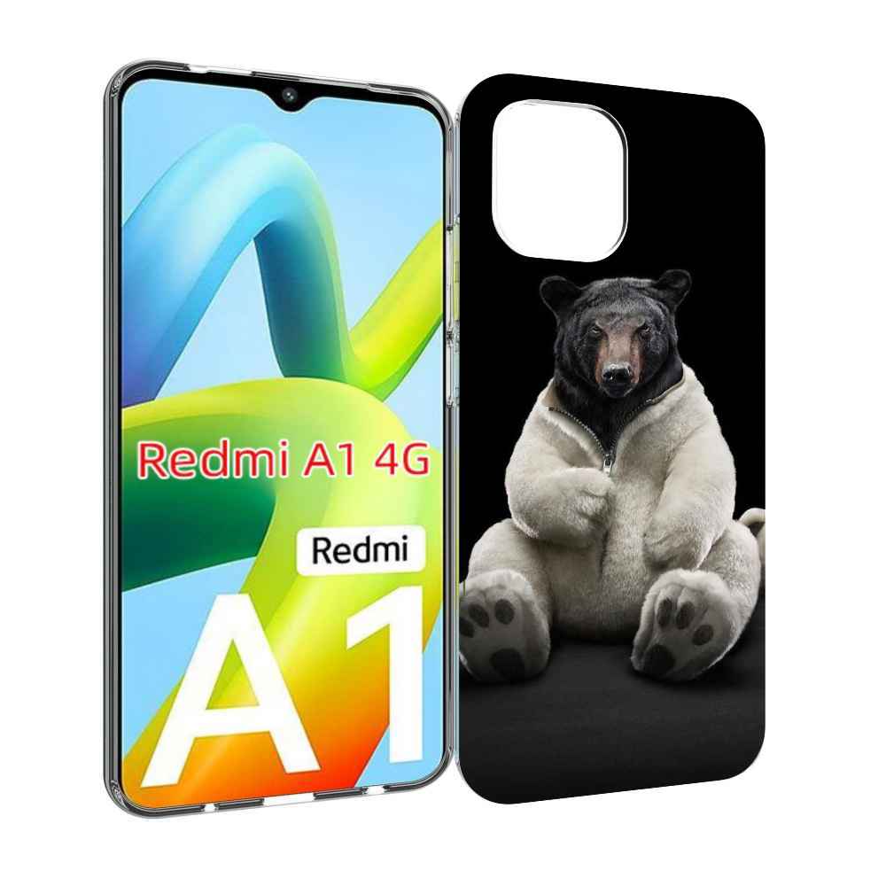 Чехол MyPads Медведь-бурый-белый для Xiaomi Redmi A1