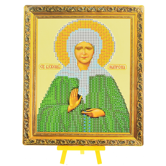 Алмазная мозаика с мольбертом MAZARi Матрона Московская 21х25 см, 1 дизайн, част выкладка