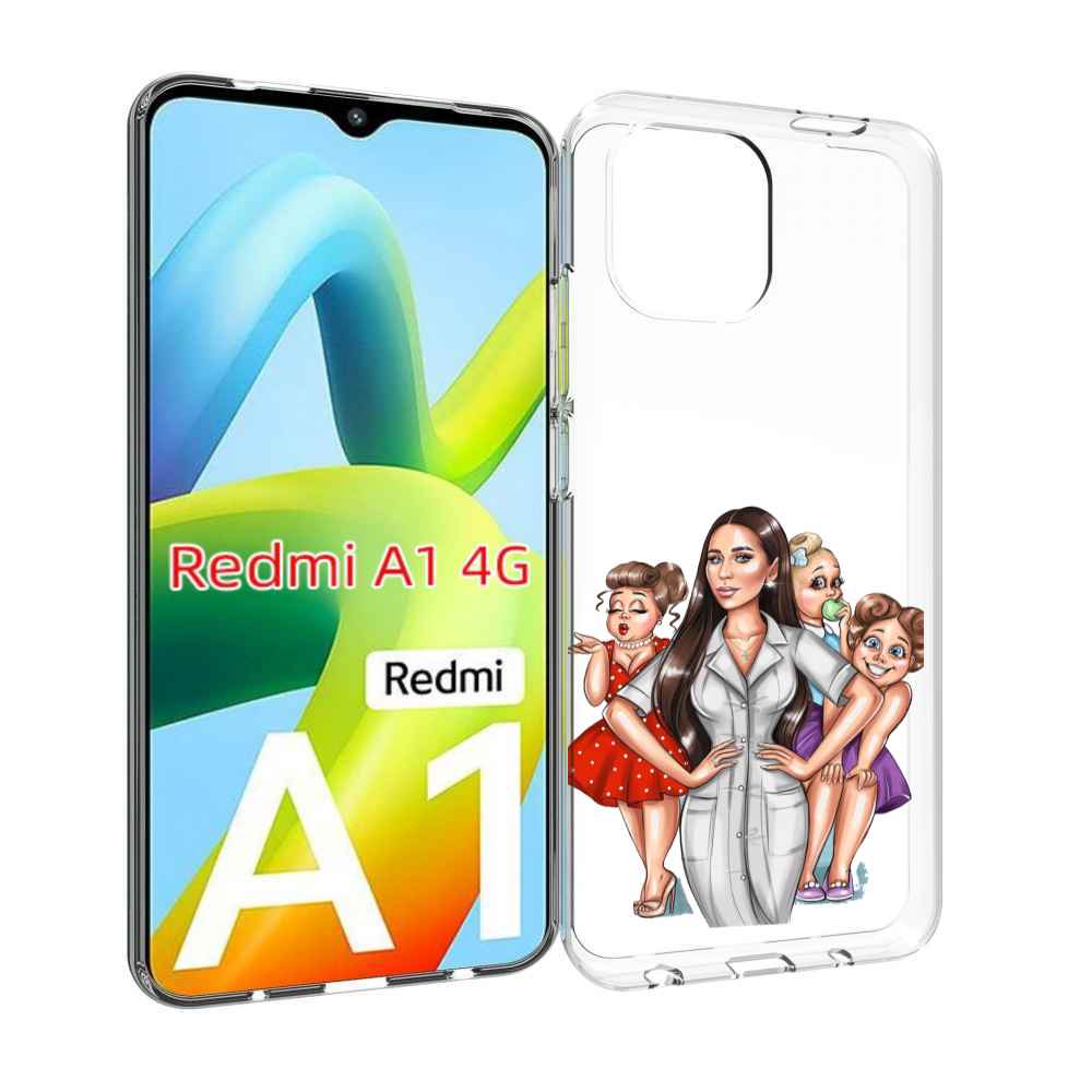

Чехол MyPads Милые-дамы женский для Xiaomi Redmi A1, Прозрачный, Tocco