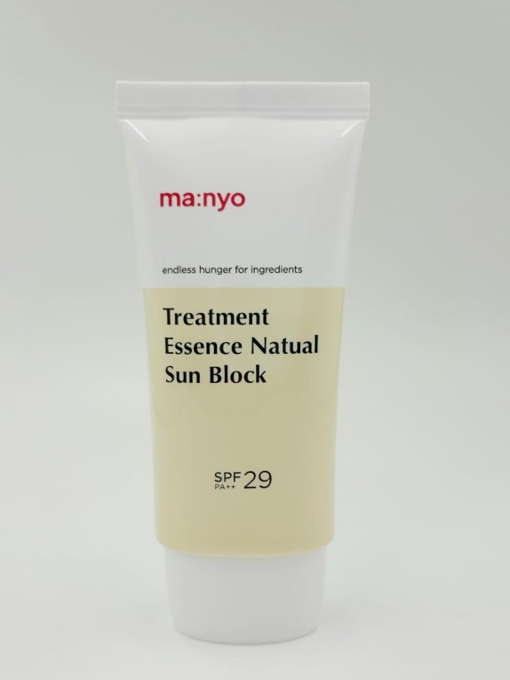 Солнцезащитный крем для лица Manyo Treatment Essence Natural Sun Block SPF29 / PA++, 50 мл защитный крем для кожи головы color block barrier cream