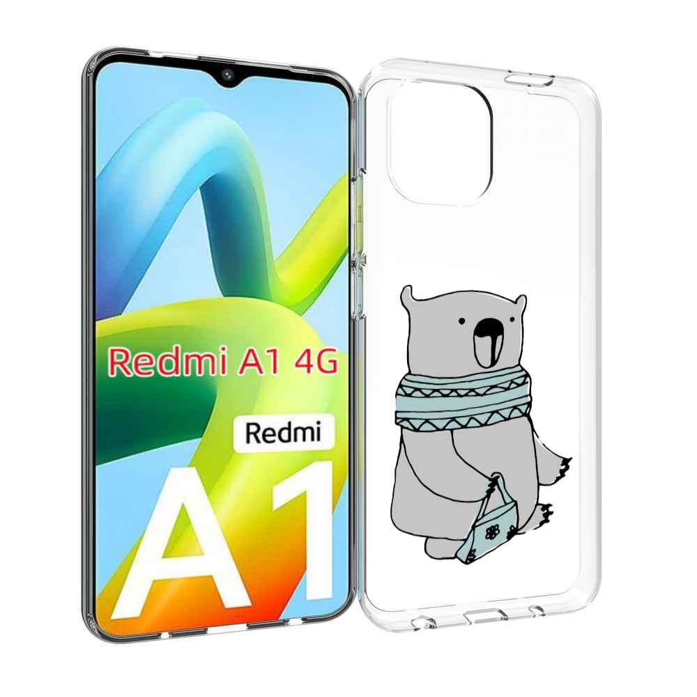 

Чехол MyPads Модный медведь для Xiaomi Redmi A1, Прозрачный, Tocco