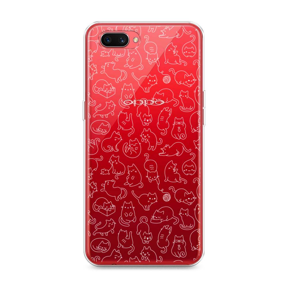 

Чехол Awog на Oppo A3s "Шкодливые котики", Разноцветный, 250650-2