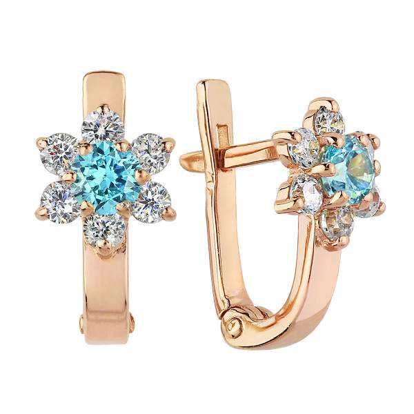 

Серьги из золота Azade 12-0581, фианит, 12-0581
