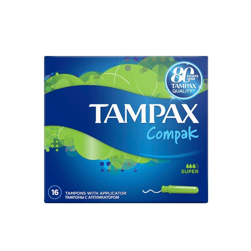 

Тампоны Tampax Compak Super 3 капли 16 шт