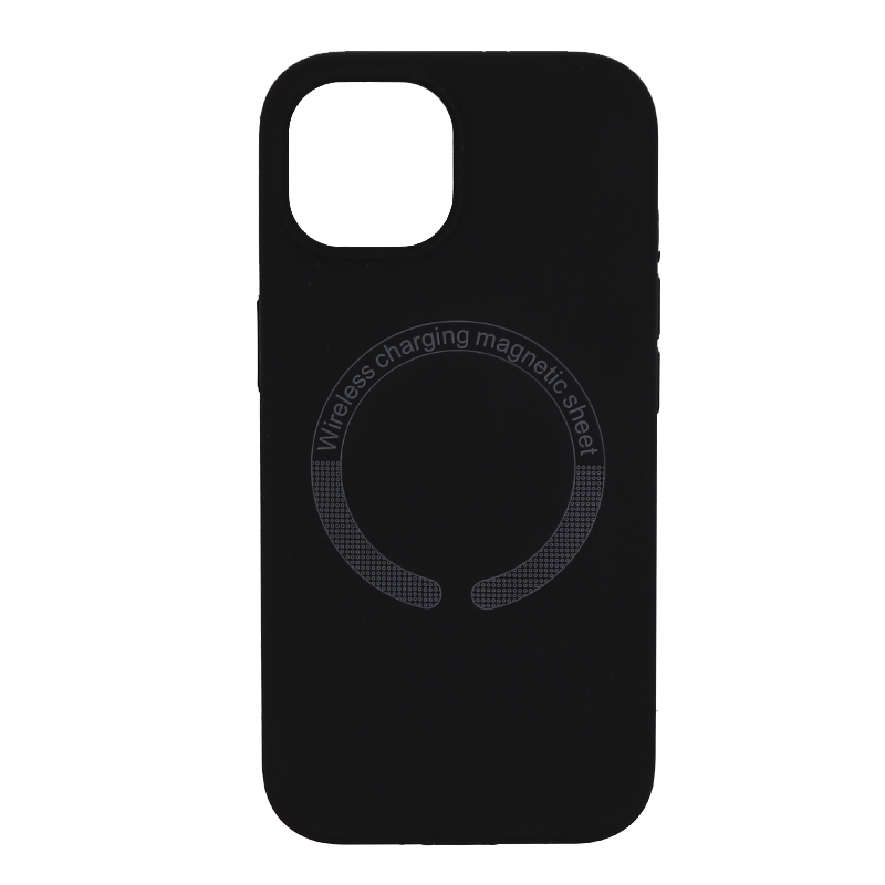 

Чехол-накладка для iPhone 15 Plus, Silicon Case, магнитный (MagSafe), без лого, X-case, Черный