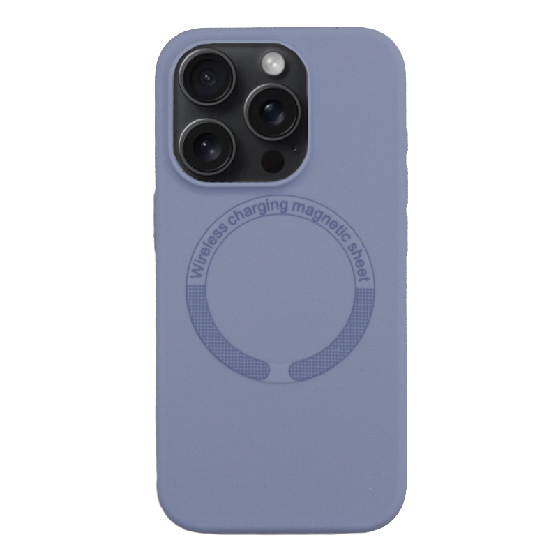

Чехол-накладка для iPhone 15 Pro Max, Silicon Case, магнитный (MagSafe), без лого, X-case, Голубой