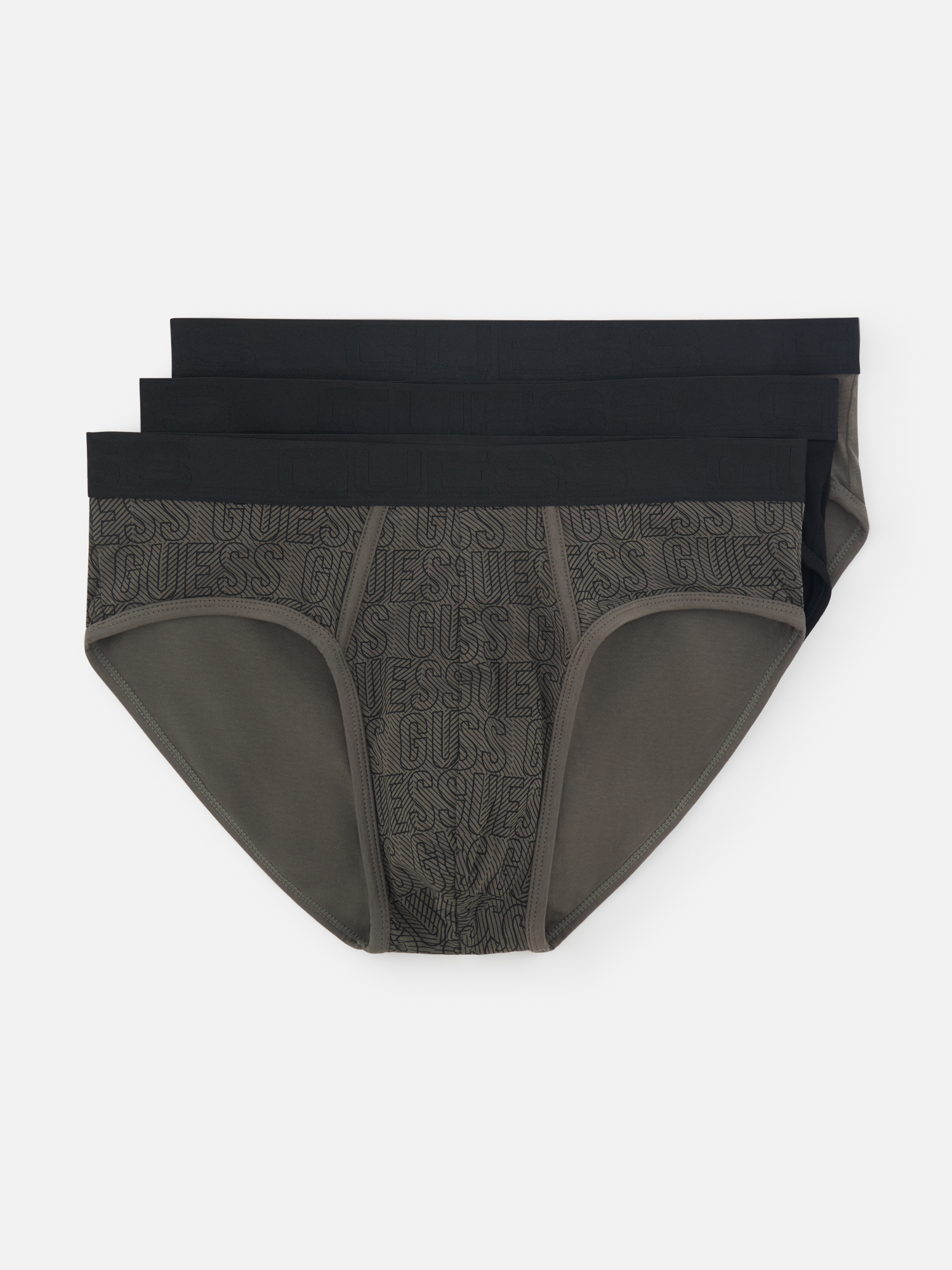 

Комплект трусов мужских Guess Boxer U4YG07K6YW0 серый, черный M, U4YG07K6YW0