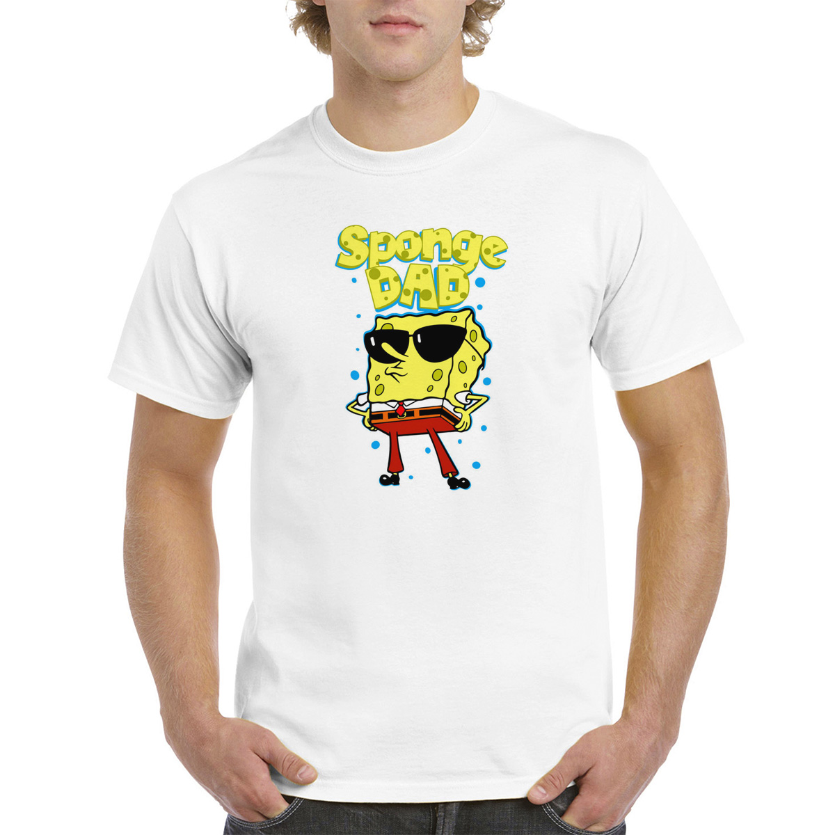 

Футболка унисекс coolpodarok Прикол. Семья. Sponge father. Спэнч Боб папа белая 54 RU, Белый, M0151791