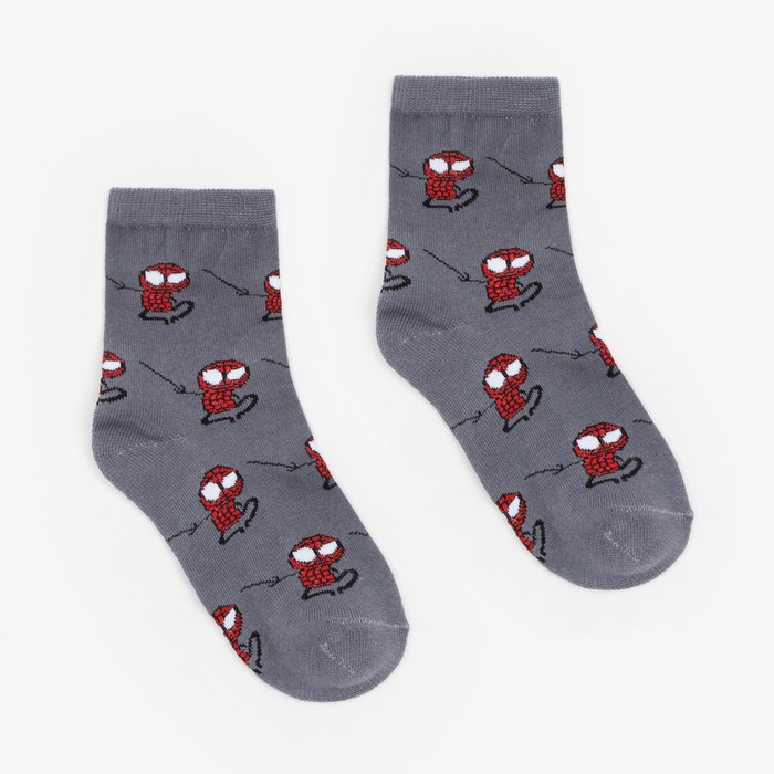 

Носки детские, Spider-Man, серый, 20 (32-34), Одежда и текстиль «DC Comics»