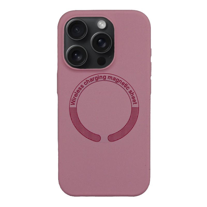 

Чехол-накладка для iPhone 15 Pro Max, Silicon Case, магнитный (MagSafe), без лого, X-case, Розовый