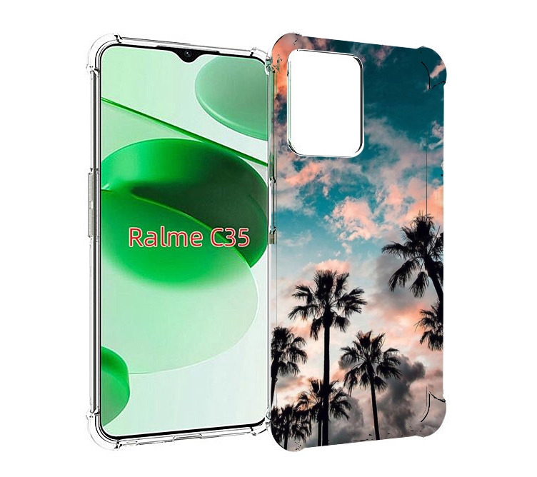 

Чехол MyPads небо-с-пальмами для Realme C35 / Narzo 50A Prime, Прозрачный, Tocco