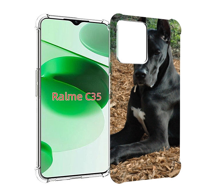 

Чехол MyPads немецкии дог для Realme C35 / Narzo 50A Prime, Прозрачный, Tocco