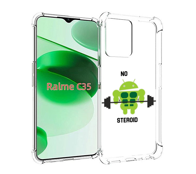 

Чехол MyPads нет-стероидам для Realme C35 / Narzo 50A Prime, Прозрачный, Tocco