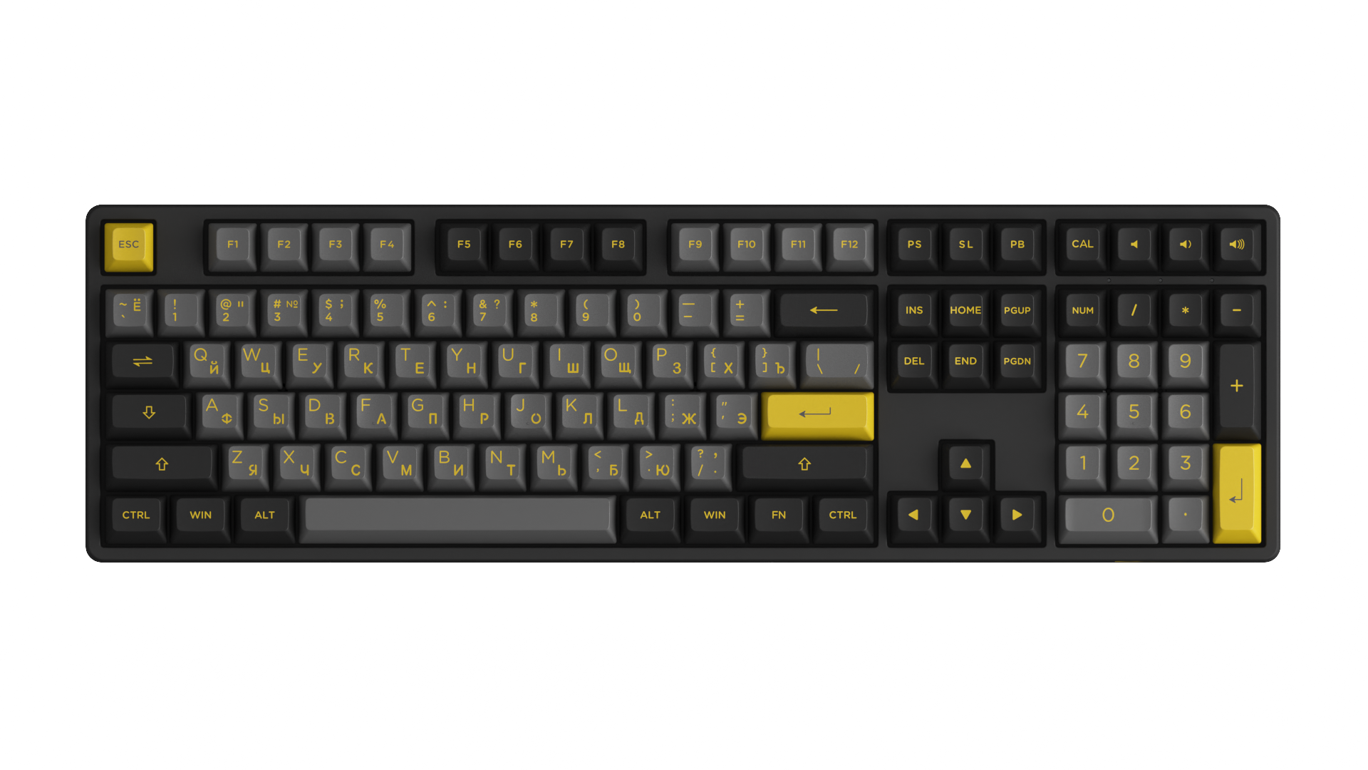 Проводная игровая клавиатура AKKO 5108S ASA Black&Gold V3 Cream Yellow черный (309903)