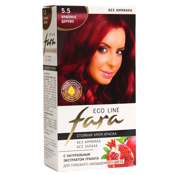 

Краска для волос FARA Eco Line 5.5 красное дерево, 125 г