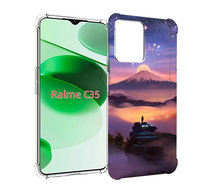 

Чехол MyPads ночь-в-горах для Realme C35 / Narzo 50A Prime, Прозрачный, Tocco
