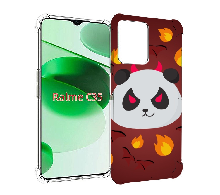 

Чехол MyPads огненная-панда для Realme C35 / Narzo 50A Prime, Прозрачный, Tocco