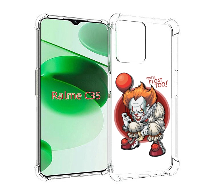 

Чехол MyPads одетый-клоун для Realme C35 / Narzo 50A Prime, Прозрачный, Tocco