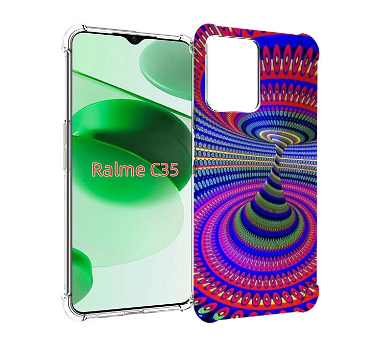 

Чехол MyPads оптическая иллюзия для Realme C35 / Narzo 50A Prime, Прозрачный, Tocco