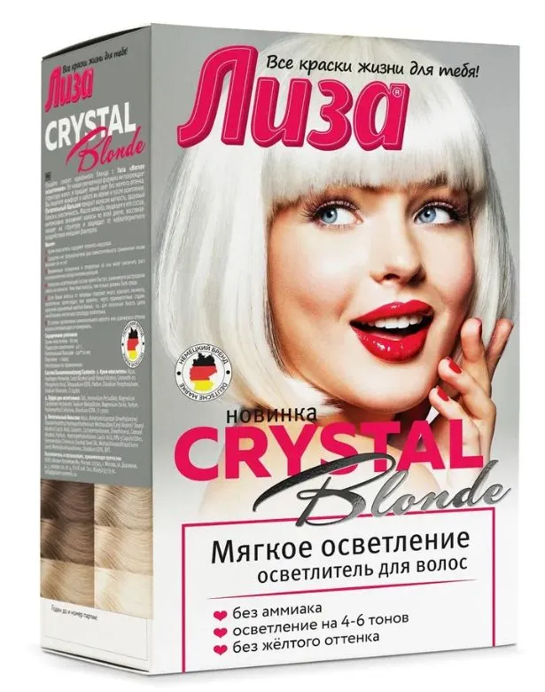 Осветлитель для волос «Лиза» Crystal Blonde, мягкое осветление