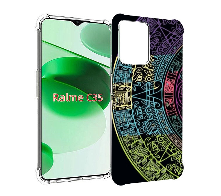 

Чехол MyPads орнамент полукруга для Realme C35 / Narzo 50A Prime, Прозрачный, Tocco