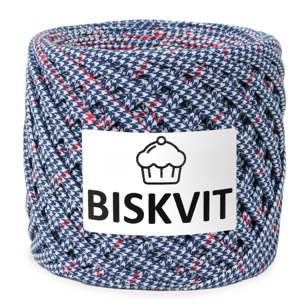 

Трикотажная пряжа для вязания BISKVIT Naomi home, 100% хлопок, 7-9мм, 100м, Синий, BISKVIT