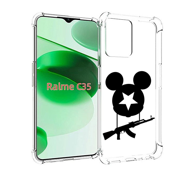 

Чехол MyPads АК Микки для Realme C35 / Narzo 50A Prime, Прозрачный, Tocco