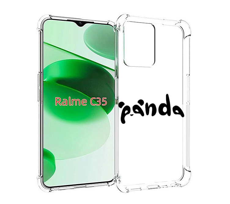 

Чехол MyPads панда надпись для Realme C35 / Narzo 50A Prime, Прозрачный, Tocco