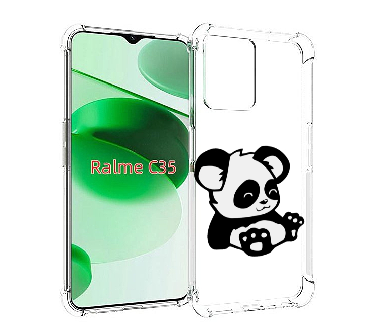 

Чехол MyPads панда-детеныш детский для Realme C35 / Narzo 50A Prime, Прозрачный, Tocco
