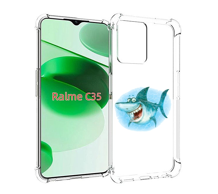 

Чехол MyPads веселая акула для Realme C35 / Narzo 50A Prime, Прозрачный, Tocco