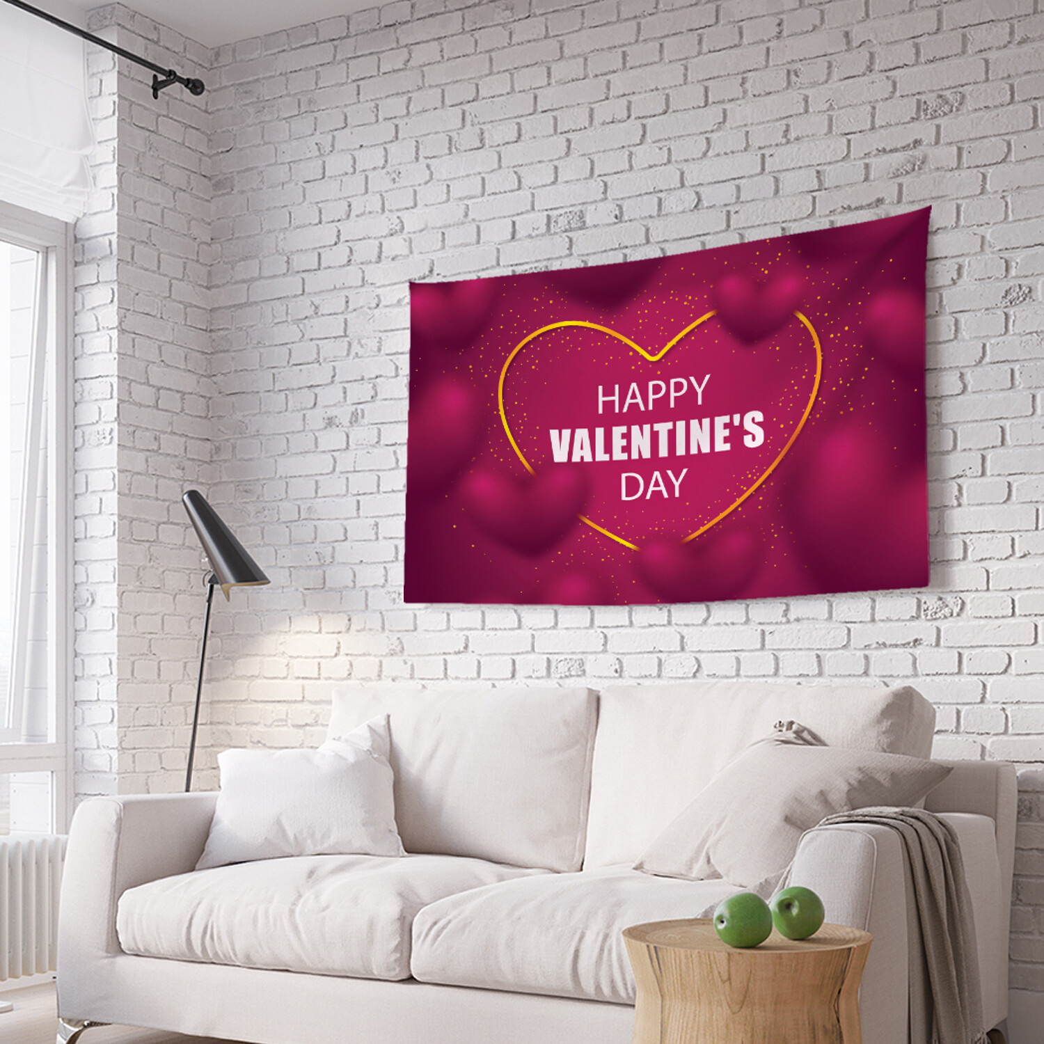 

Горизонтальное фотопанно на стену JoyArty Happy Valentine's Day, из ткани, 100х150 см, Happy Valentine's Day