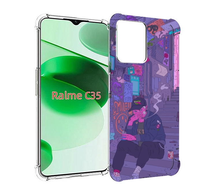

Чехол MyPads парень в подъезде мультик для Realme C35 / Narzo 50A Prime, Прозрачный, Tocco