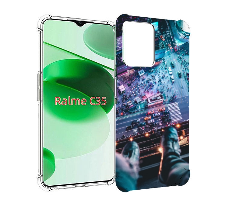 

Чехол MyPads парень на крыше для Realme C35 / Narzo 50A Prime, Прозрачный, Tocco