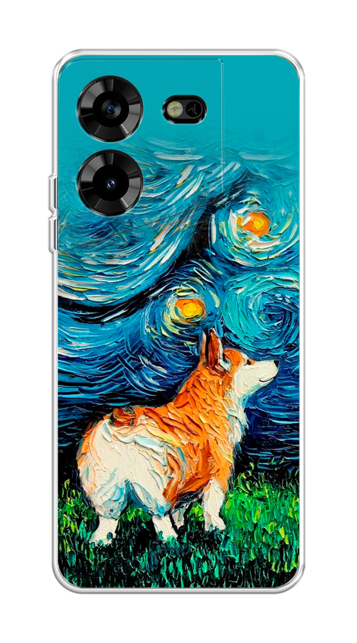 

Чехол на Tecno Pova 5 "Корги звёздная ночь", Коричневый;белый;зеленый, 303950-1