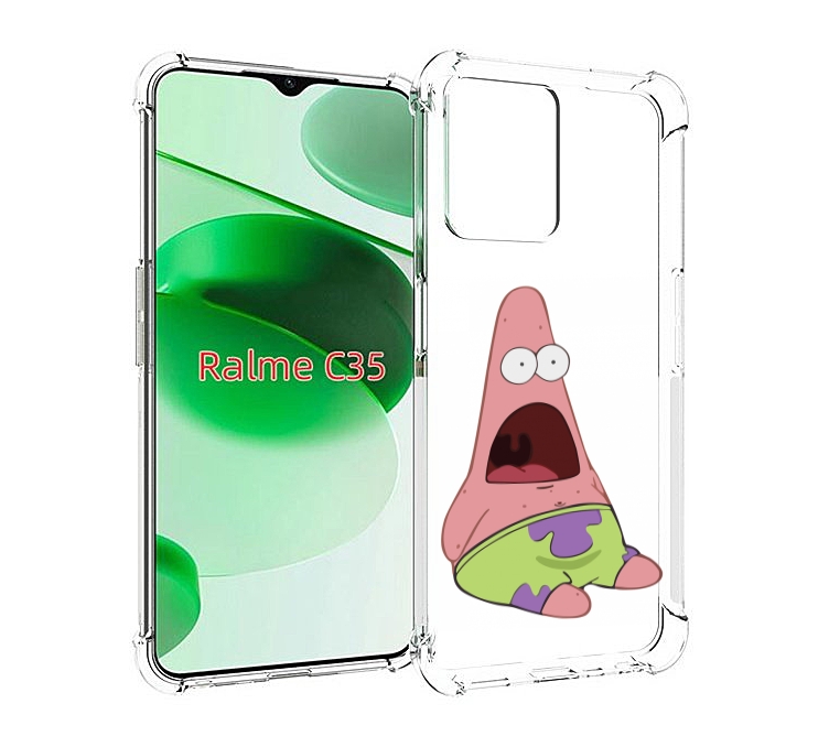

Чехол MyPads патрик-в-шоке детский для Realme C35 / Narzo 50A Prime, Прозрачный, Tocco