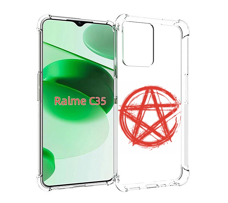 

Чехол MyPads пентаграмма для Realme C35 / Narzo 50A Prime, Прозрачный, Tocco