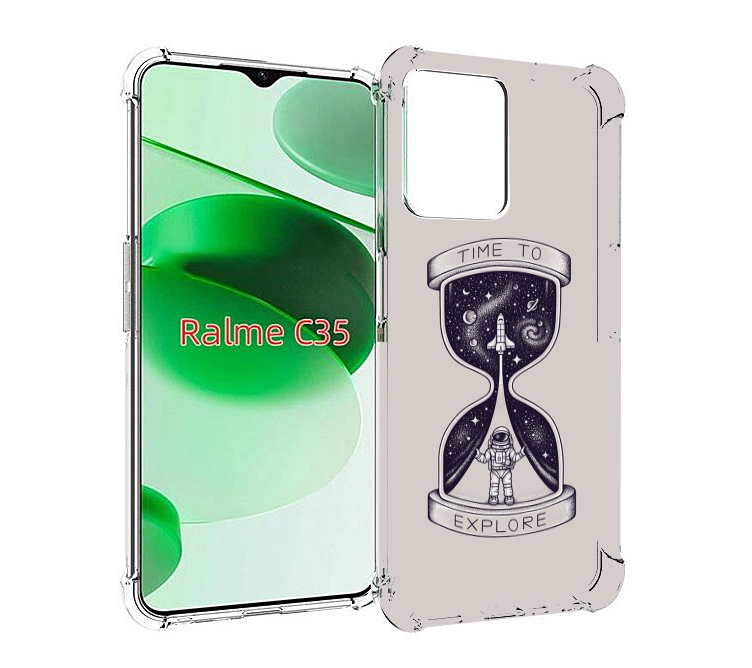 

Чехол MyPads песочные-часы-с-космосом для Realme C35 / Narzo 50A Prime, Прозрачный, Tocco