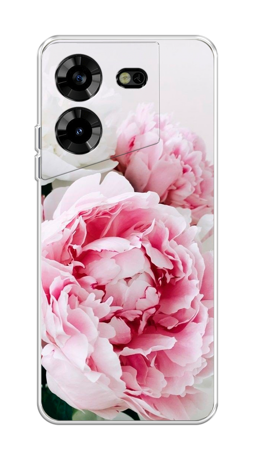 

Чехол на Tecno Pova 5 "Розовые и белые пионы", Розовый;белый, 303950-2