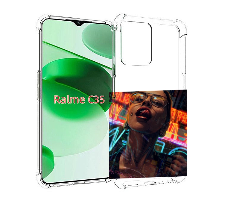 

Чехол MyPads пирсинги-в-щеках для Realme C35 / Narzo 50A Prime, Прозрачный, Tocco
