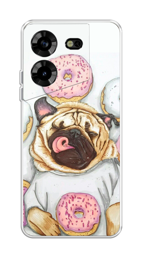 

Чехол на Tecno Pova 5 "Счастливый мопс", Розовый;бежевый;коричневый, 303950-1