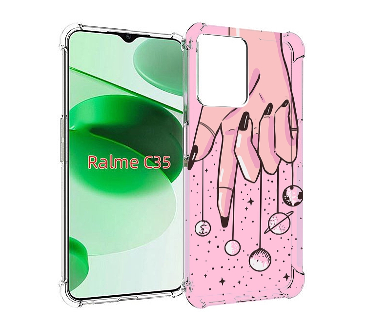 

Чехол MyPads планеты-на-пальцах для Realme C35 / Narzo 50A Prime, Прозрачный, Tocco