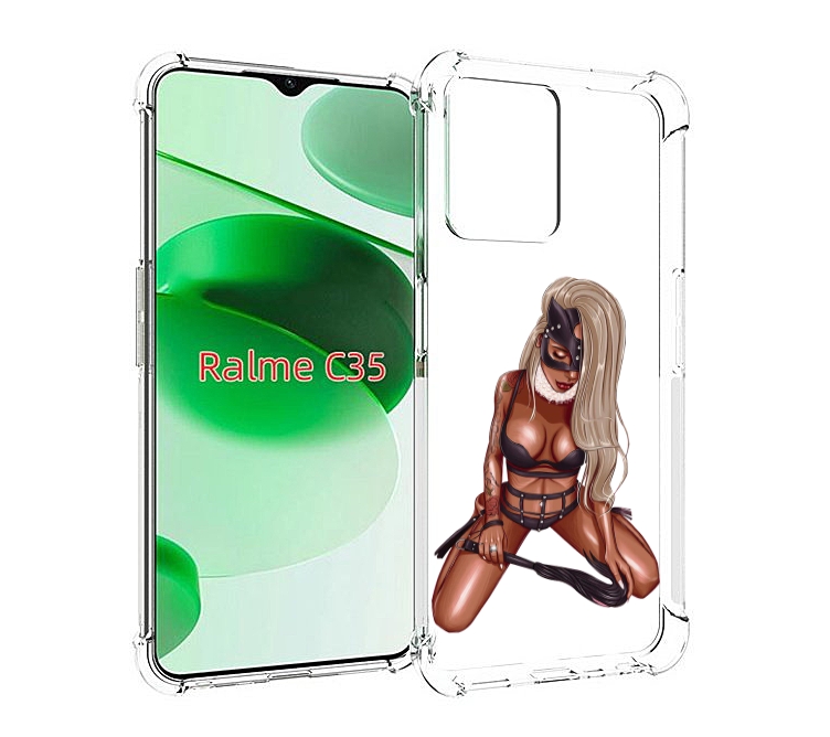 

Чехол MyPads плохая-девушка женский для Realme C35 / Narzo 50A Prime, Прозрачный, Tocco