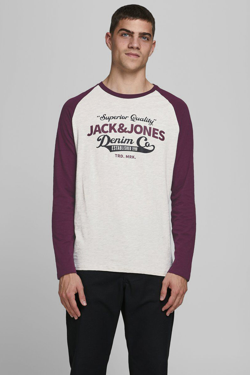 фото Футболка мужская 12172365 jack & jones бордовая 48 ru