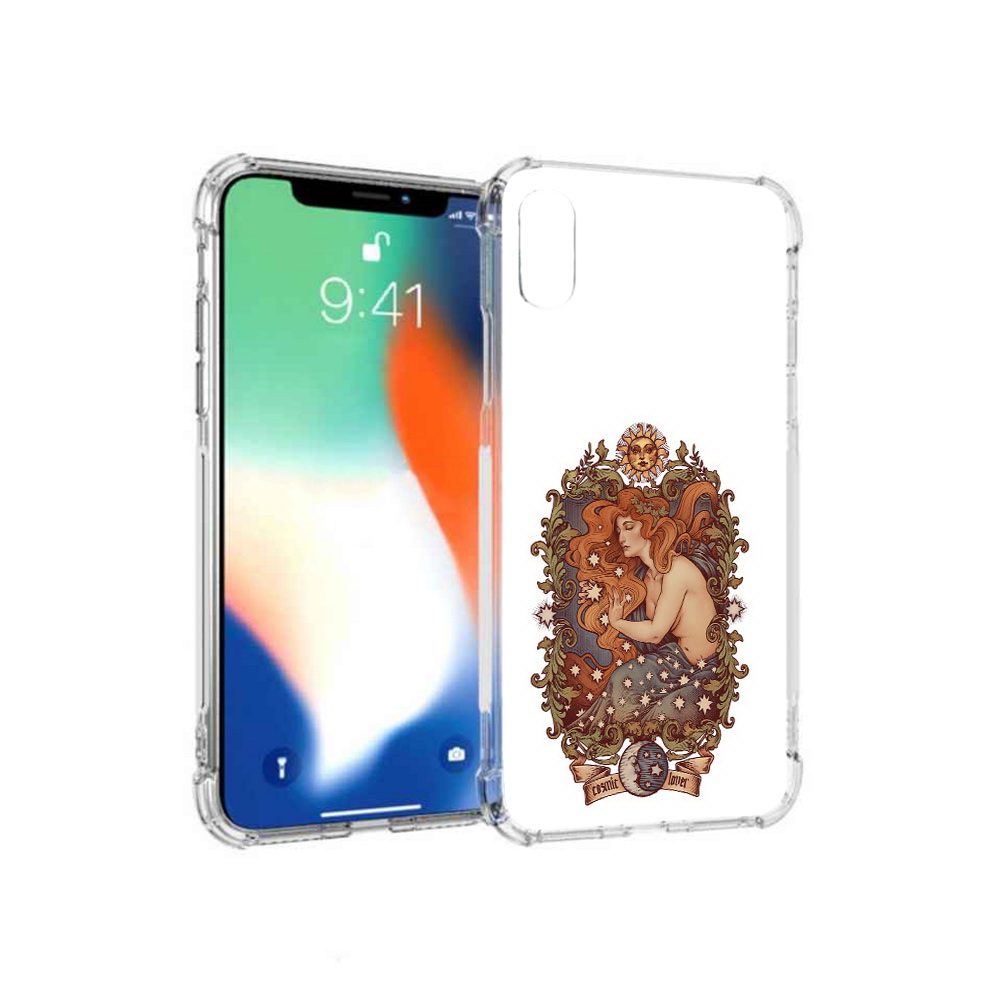 

Чехол MyPads Tocco для Apple iPhone XS Max звездная девушка абстракция (PT117540.614.351), Прозрачный, Tocco