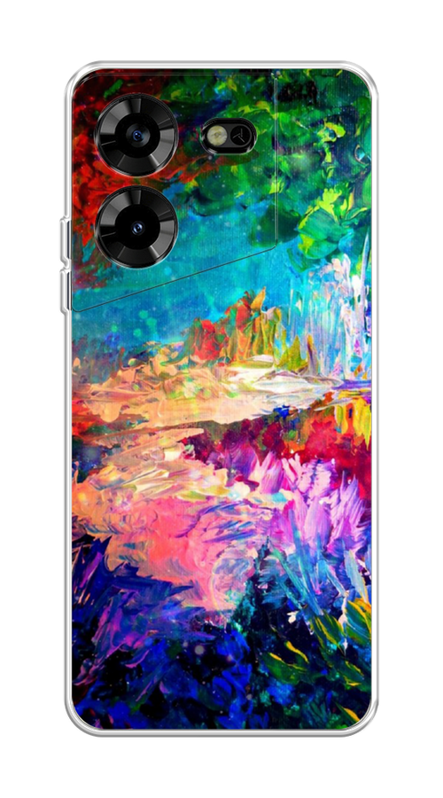 

Чехол на Tecno Pova 5 "Лес-гуашь", Синий;розовый;зеленый, 303950-4