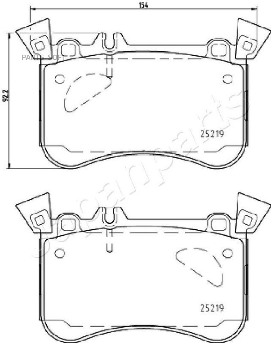 

Колодки тормозные передние к-кт Japanparts PA0504AF