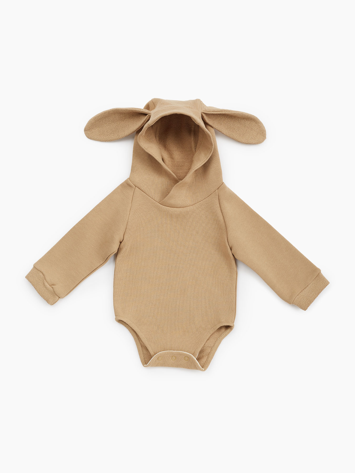 

Боди из футера (sand, 74) Happy Baby желтый 74, 88095